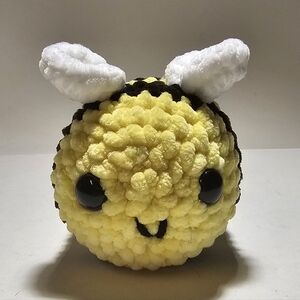 Crochet Handmade Bumble Bee Yellow & Black Soft Toy